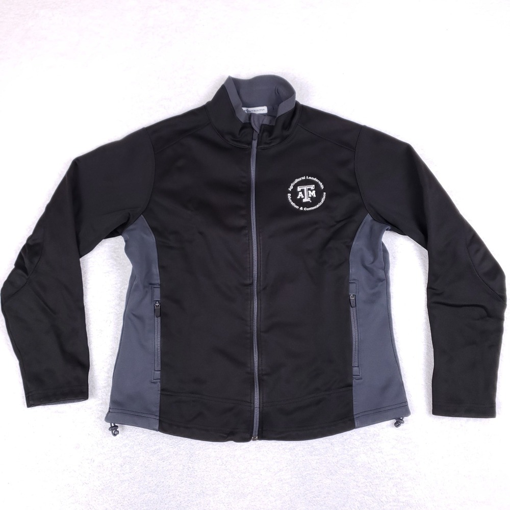 Port Authority Texas A&M TAMU Softshell Jacket Womens L Black Full Zip Fleece